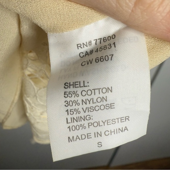 Chaser - Lace Overlay Top-  Cream - NWT Small - Picture 5 of 7